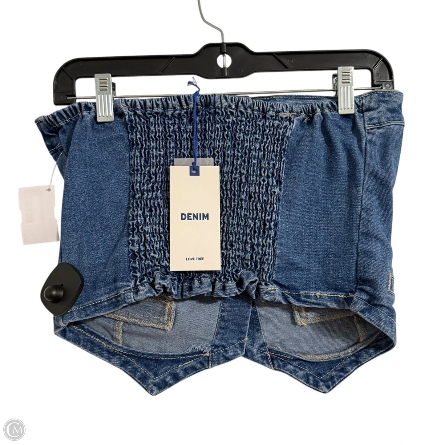 Top Sleeveless By Love Tree In Blue Denim, Size: L
