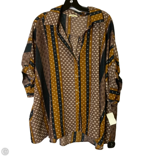 Top Short Sleeve By Ee Some In Multi-colored, Size: M