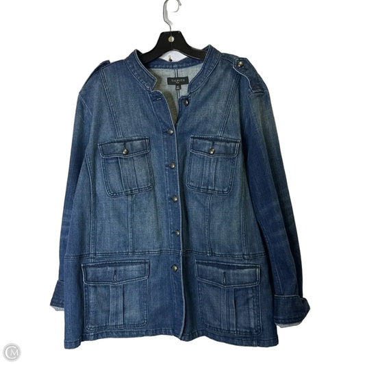 Jacket Denim By Talbots In Blue Denim, Size: 3x