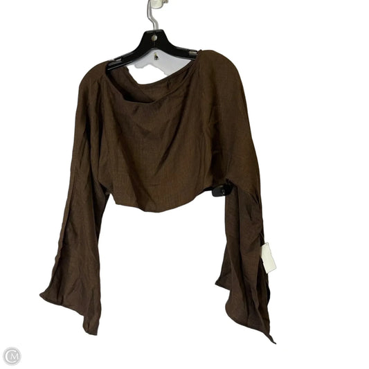 Top Long Sleeve By Shein In Brown, Size: L