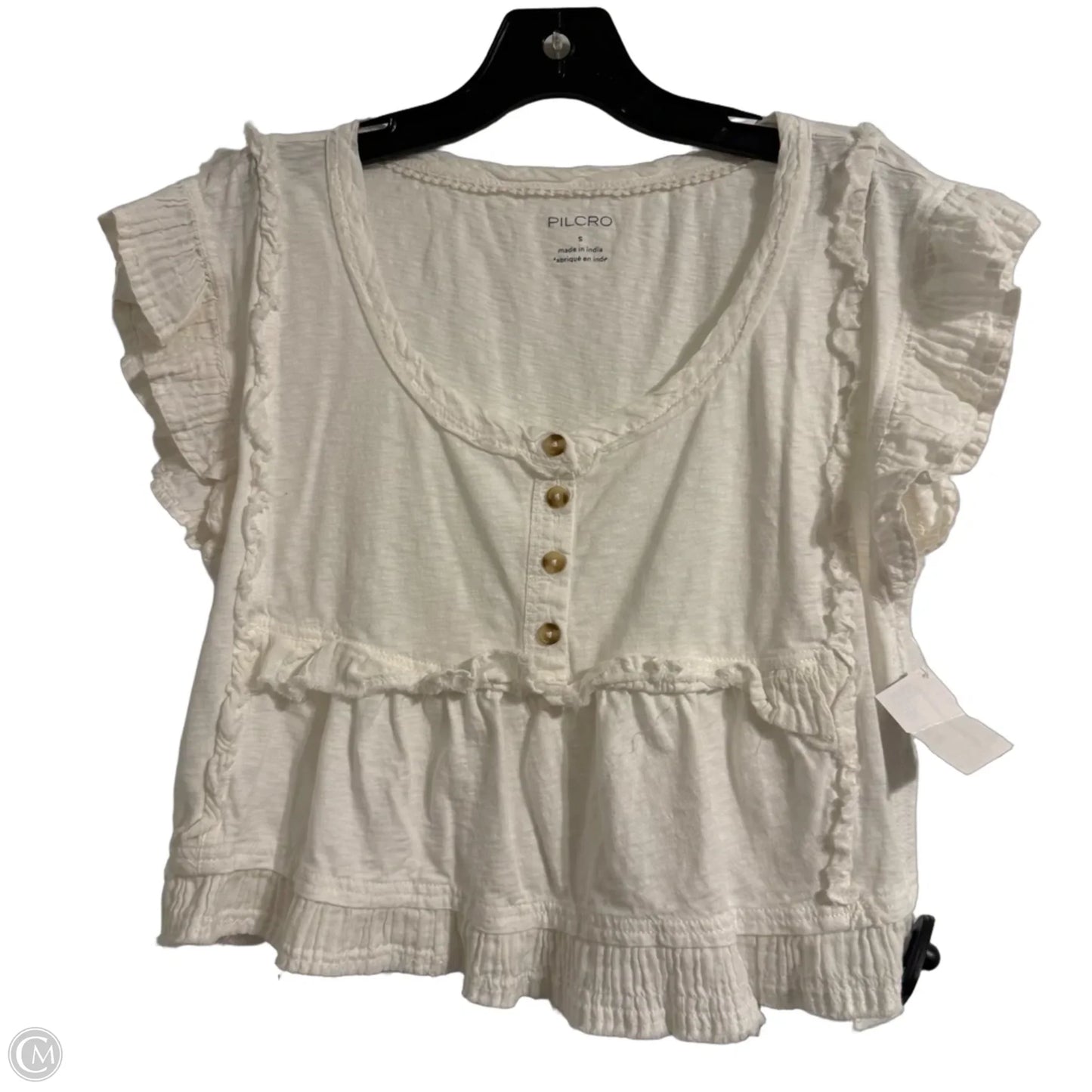 Top Short Sleeve By Pilcro In White, Size: S