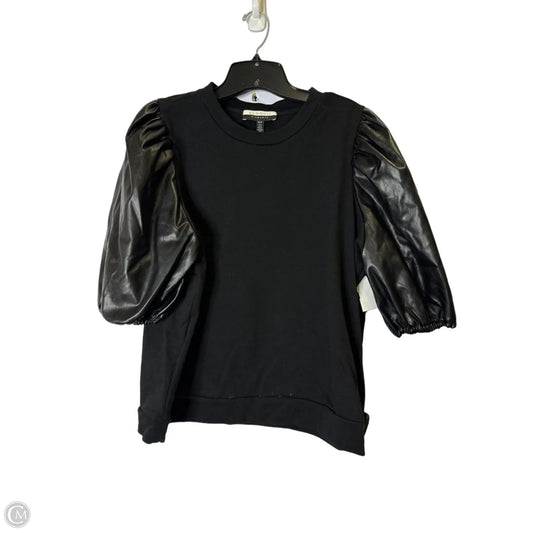 Top Short Sleeve By Eloquii In Black, Size: 18