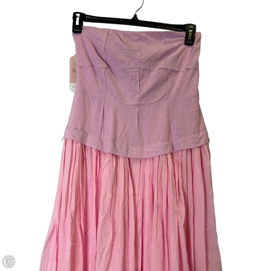 Dress Casual Midi By Cmc In Pink, Size: L