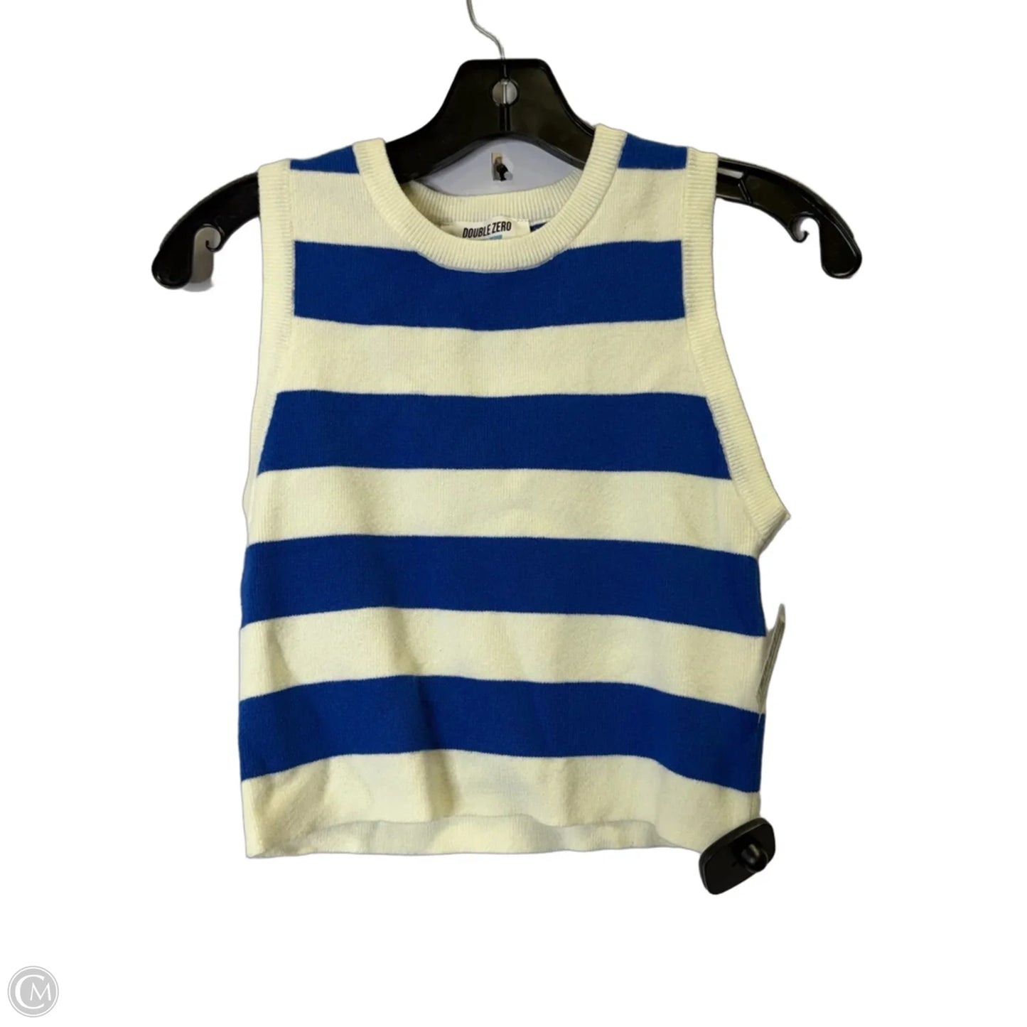 Top Sleeveless By Double Zero In Blue, Size: M