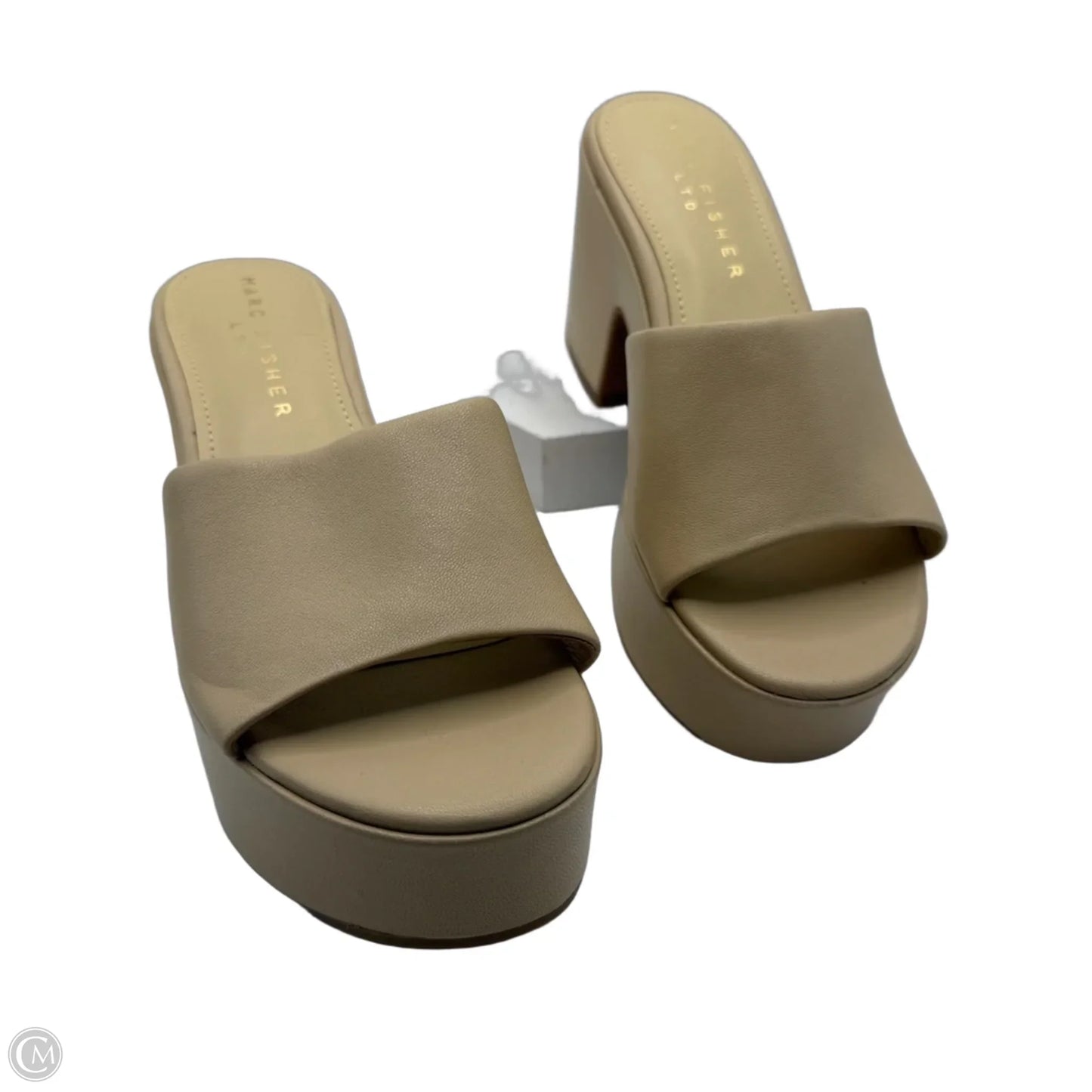 Shoes Heels Block By Marc Fisher In Tan, Size: 5.5