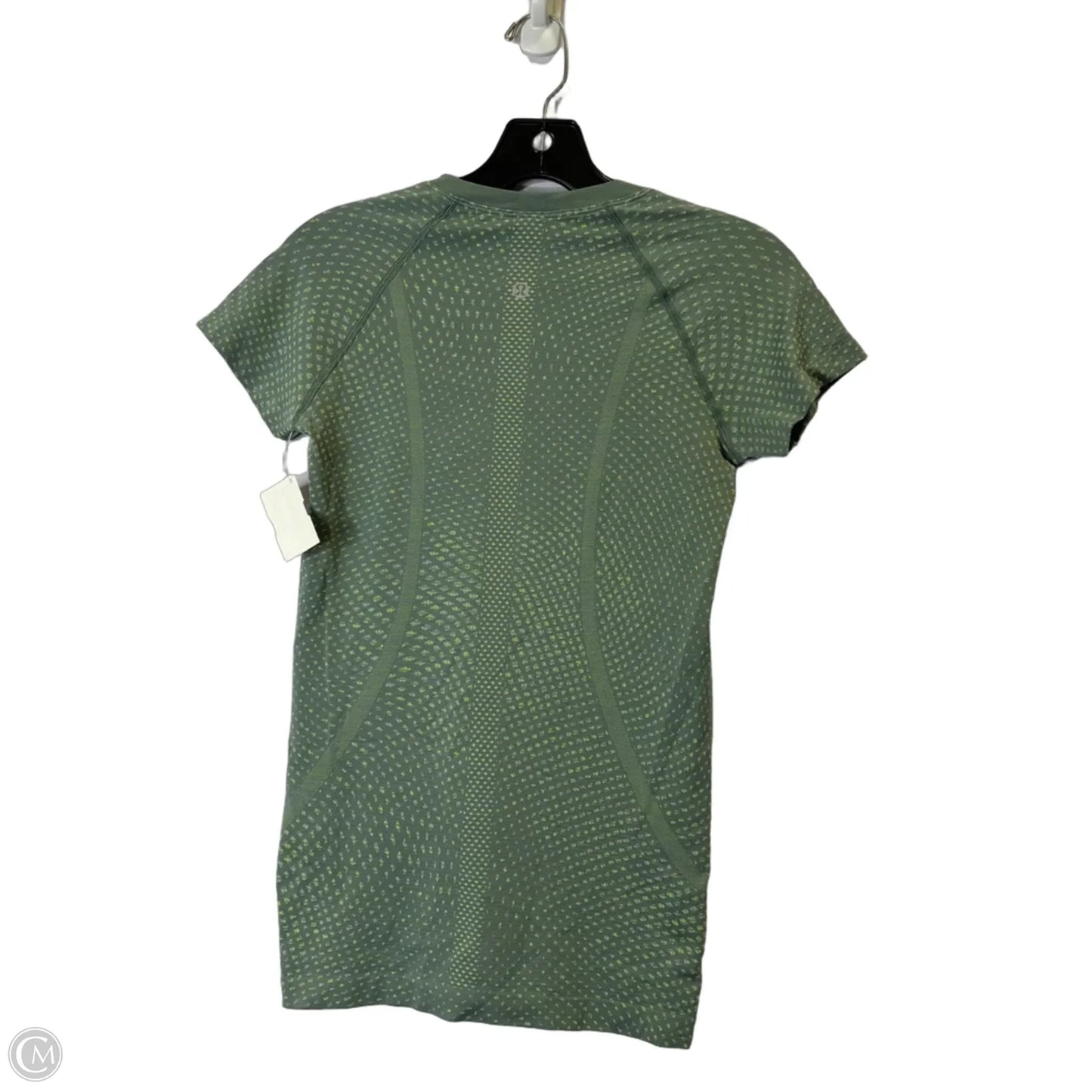 Athletic Top Short Sleeve By Lululemon In Green, Size: 4