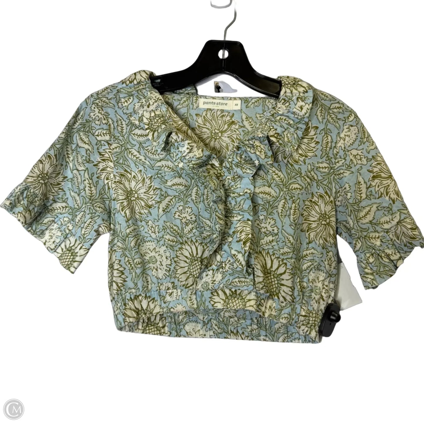 Top Short Sleeve By Clothes Mentor In Blue & Green, Size: Xs