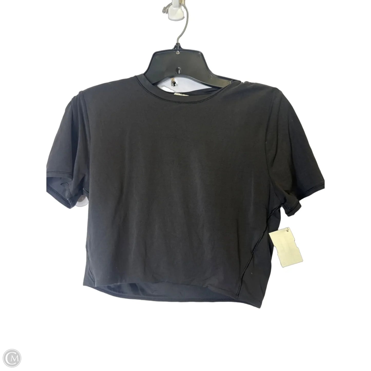 Athletic Top Short Sleeve By Lululemon In Black, Size: L