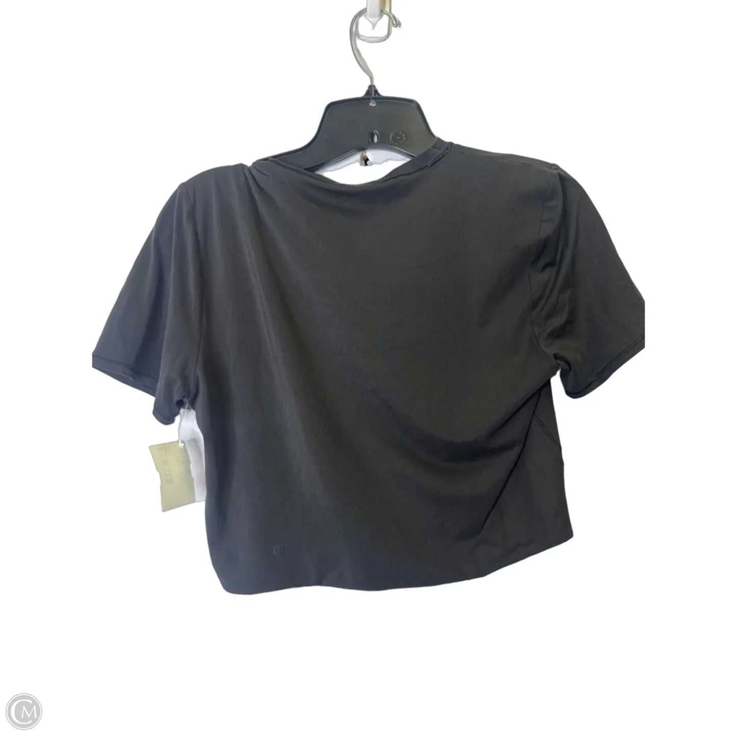 Athletic Top Short Sleeve By Lululemon In Black, Size: L