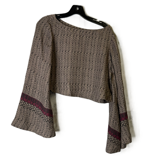 Top Long Sleeve By Free People In Taupe, Size: Xs