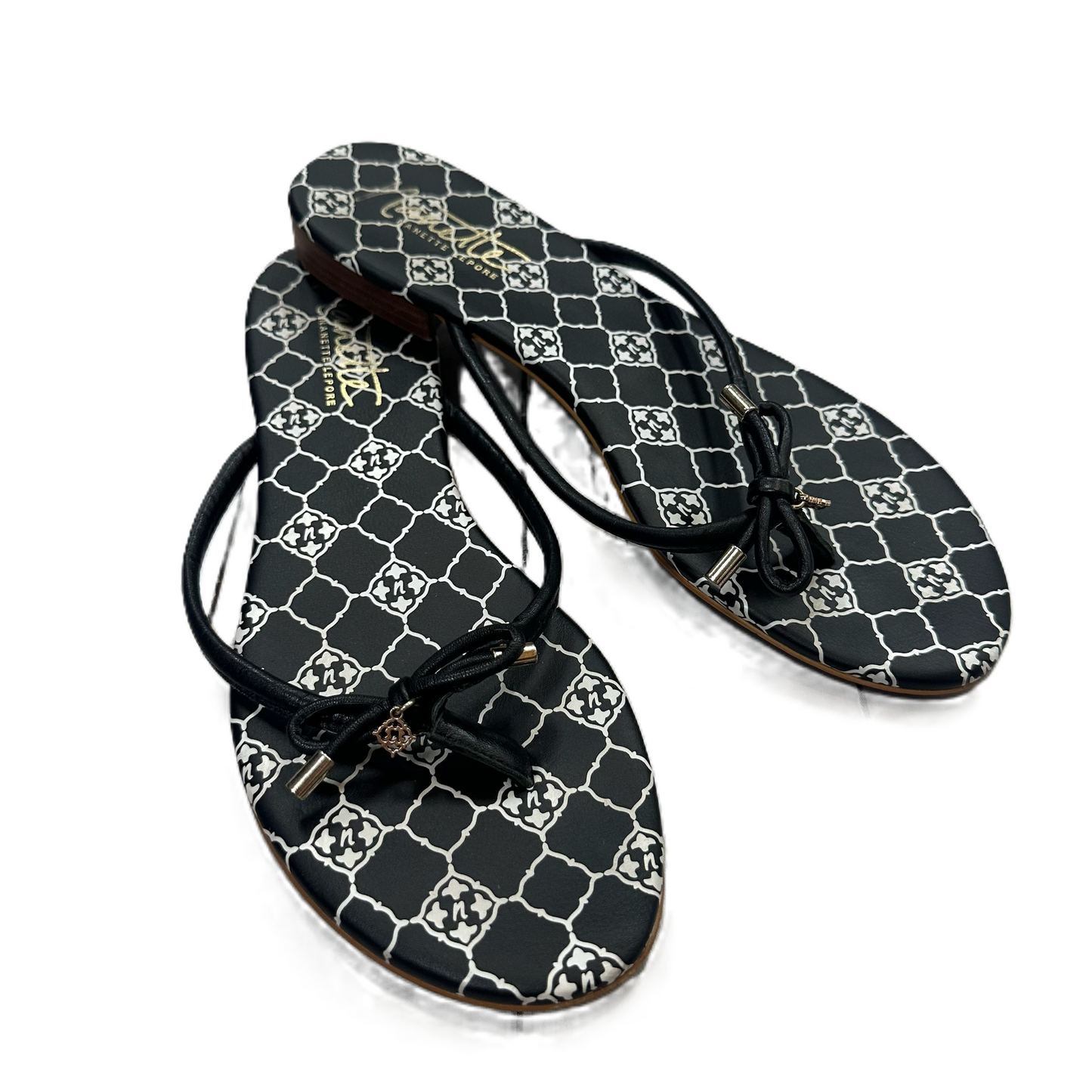 Black Sandals Flip Flops By Nanette By Nanette Lepore, Size: 9.5