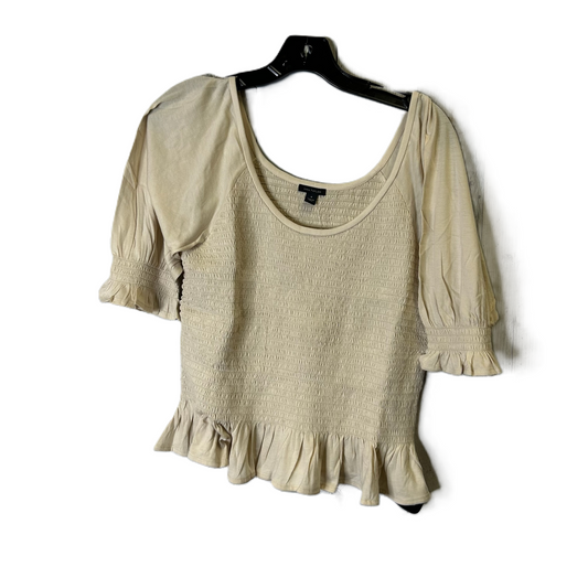 Cream Top Short Sleeve By Ann Taylor, Size: M