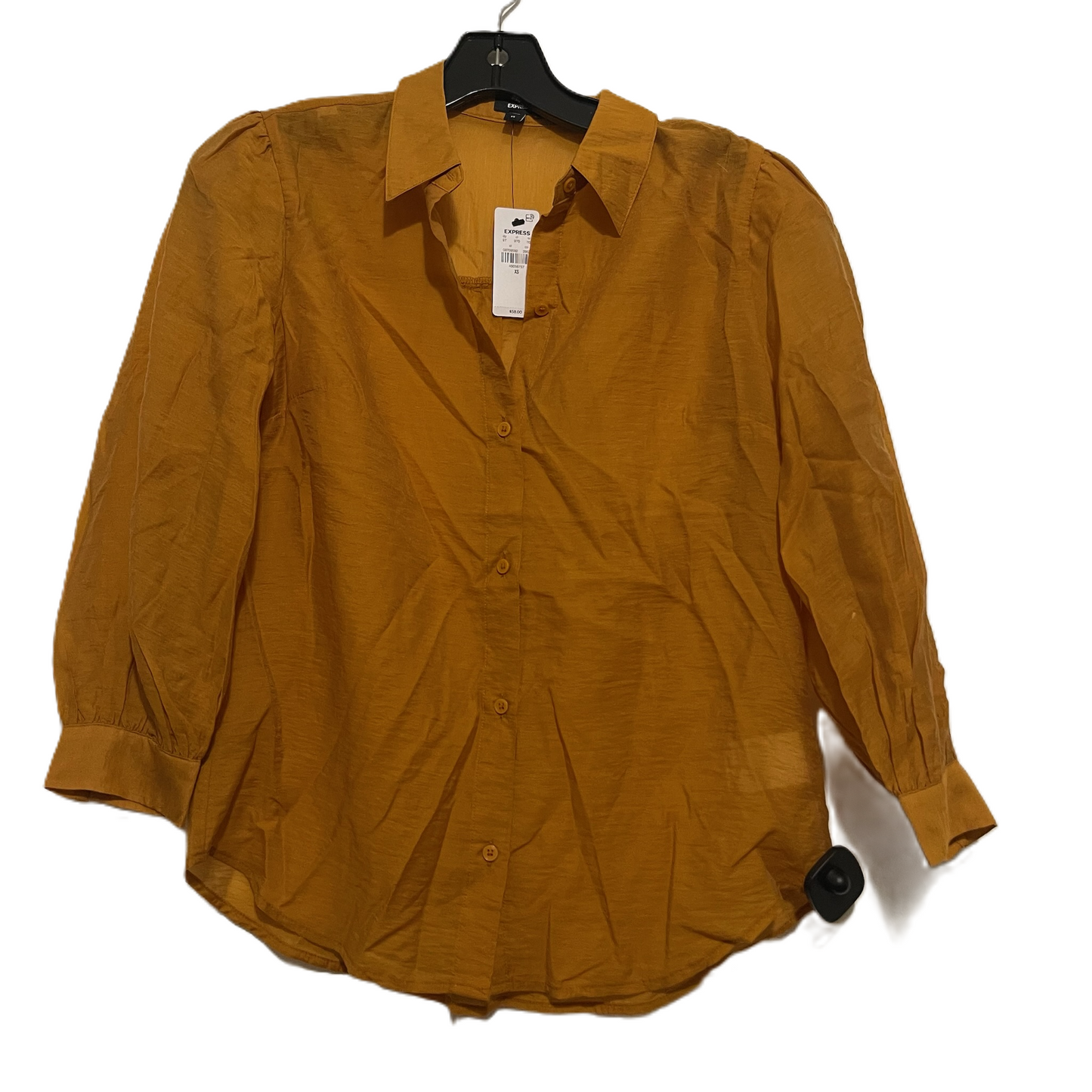 Top Long Sleeve By Exposure In Orange, Size: Xs