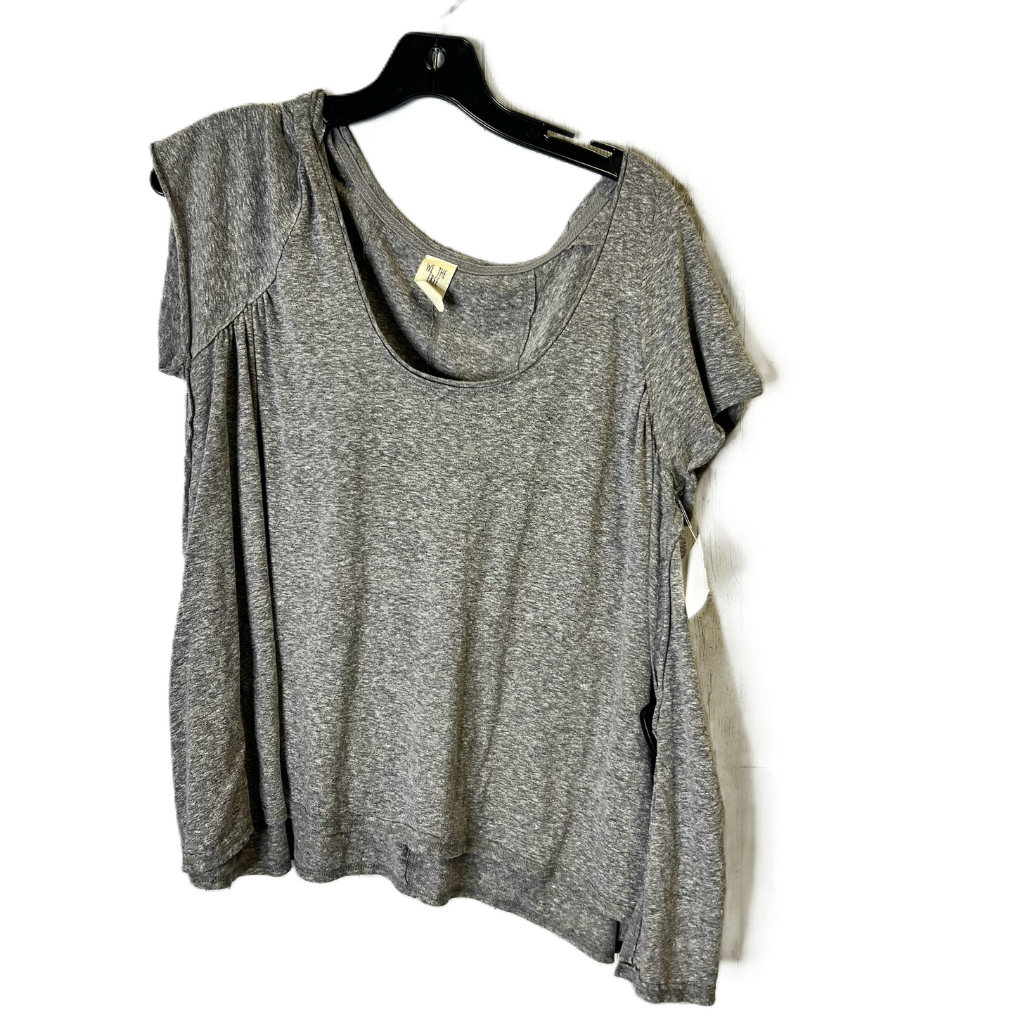 Grey Top Short Sleeve Basic By We The Free, Size: M