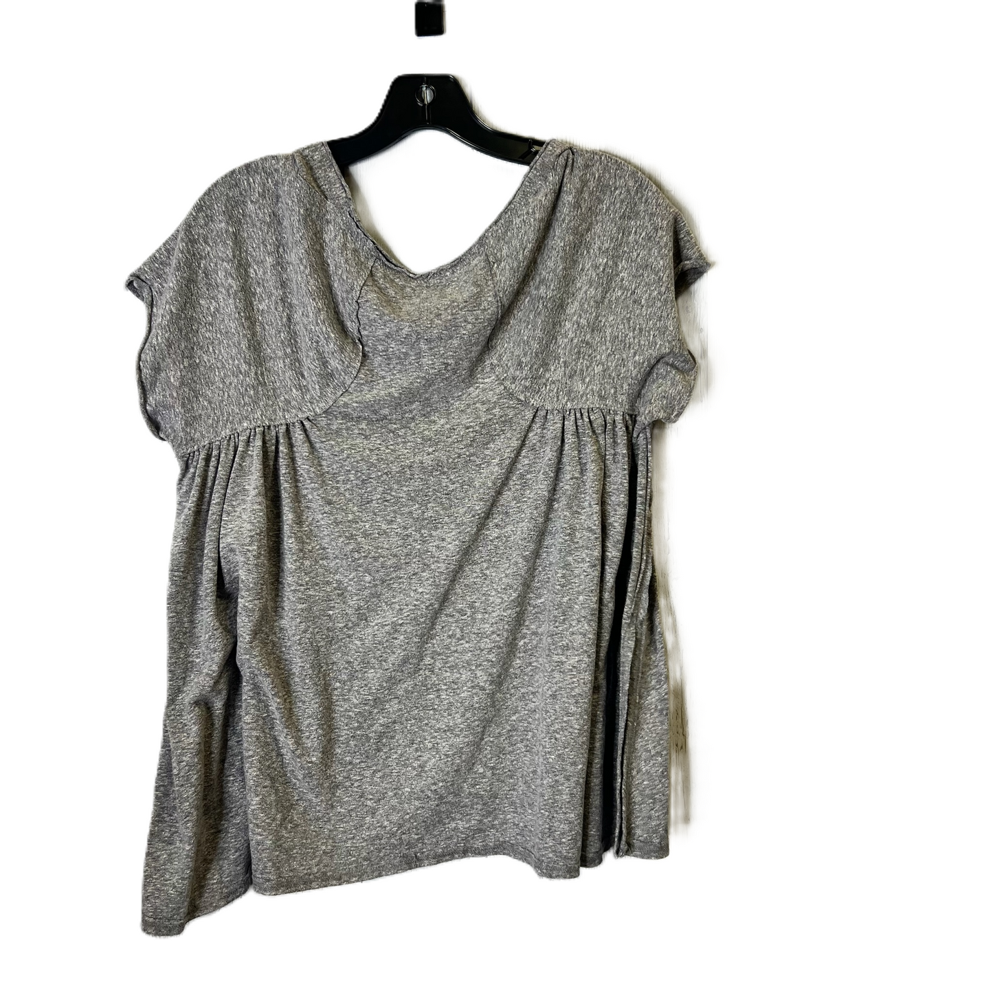 Grey Top Short Sleeve Basic By We The Free, Size: M