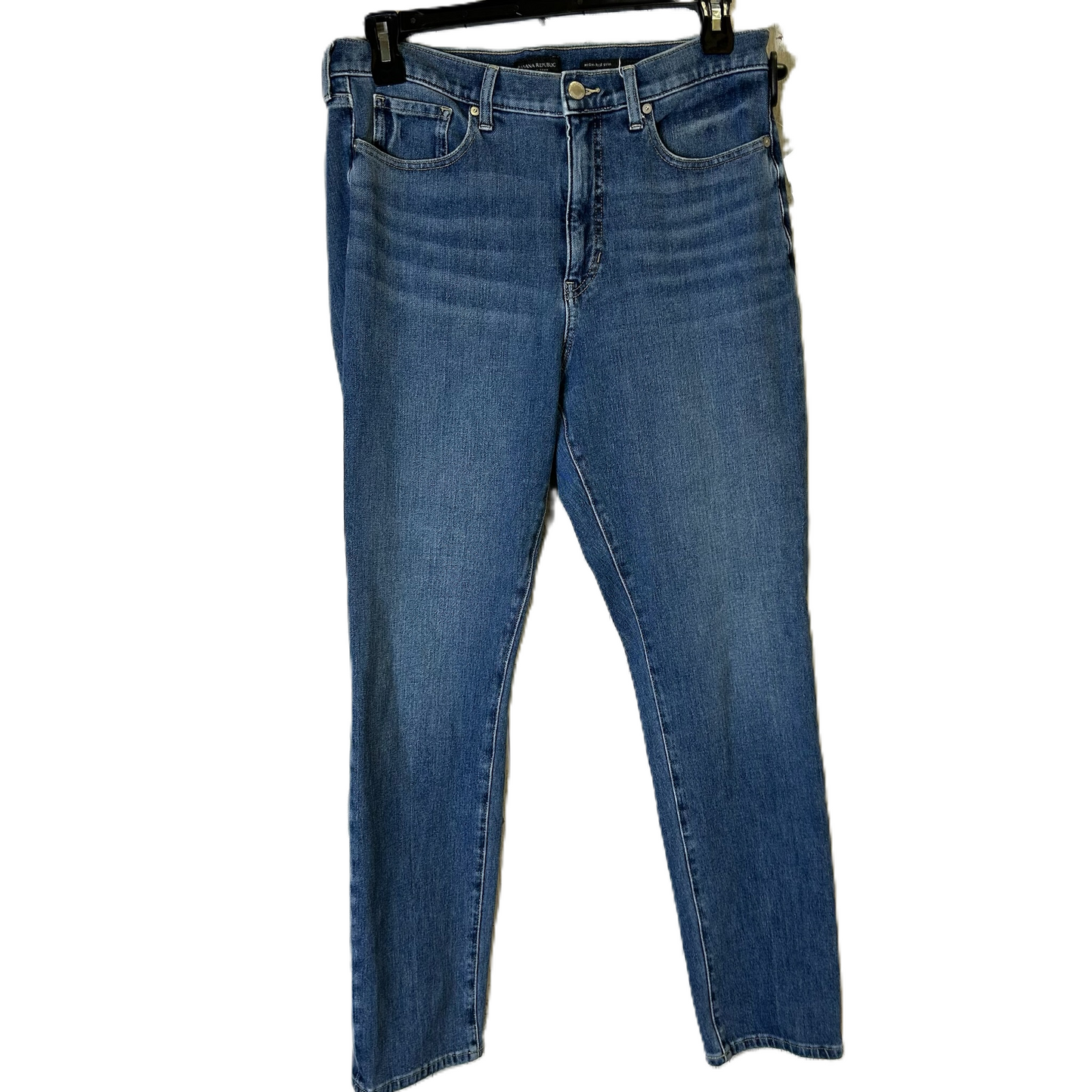 Jeans Skinny By Banana Republic In Blue Denim, Size: 12