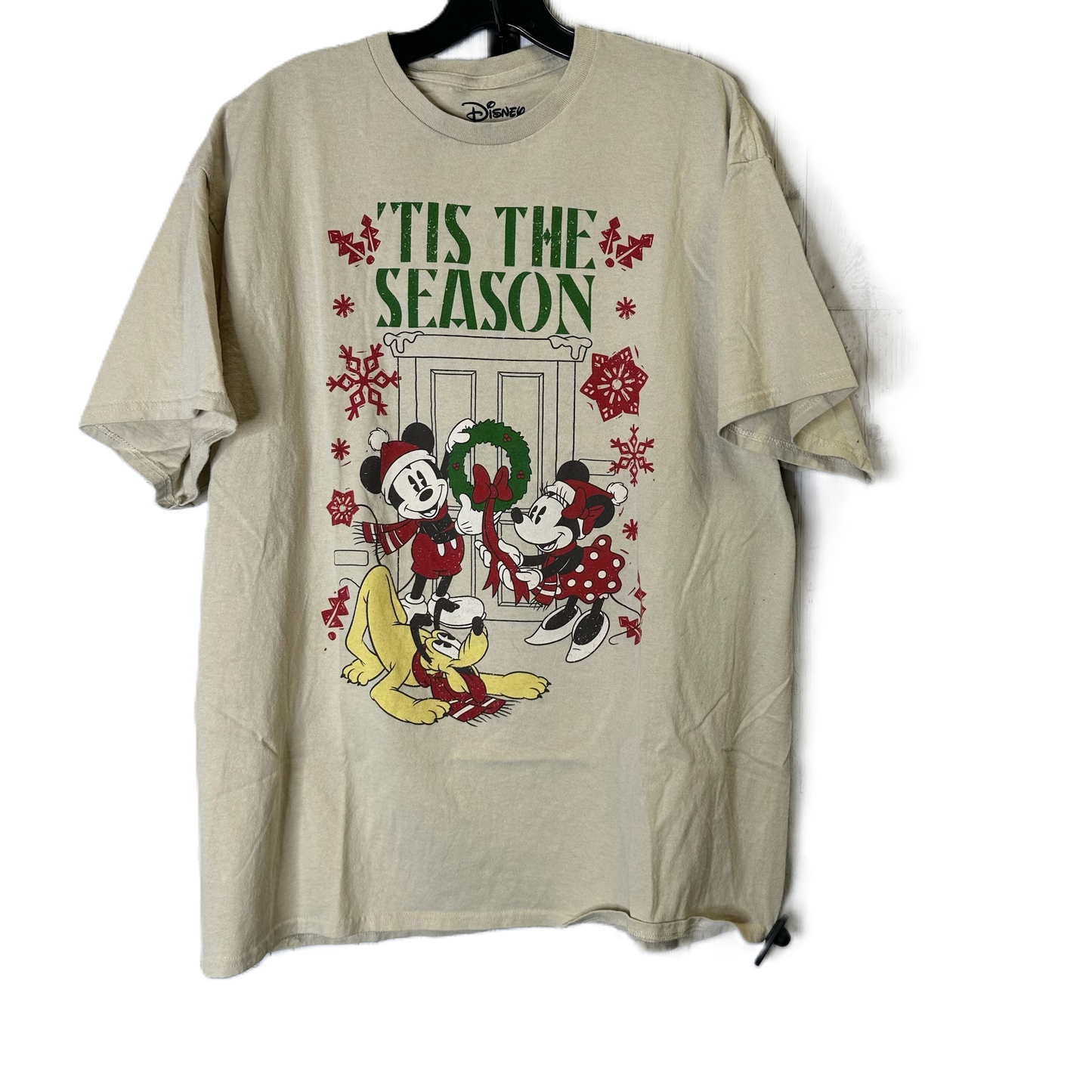 Top Short Sleeve Basic By Disney Store In Cream, Size: Xl