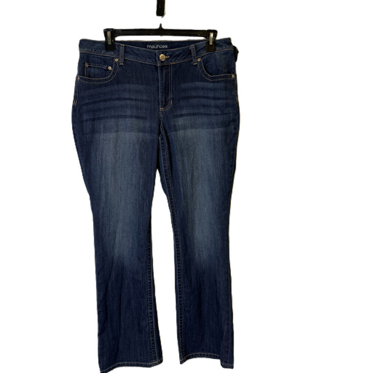 Jeans Straight By Maurices In Blue Denim, Size: 16