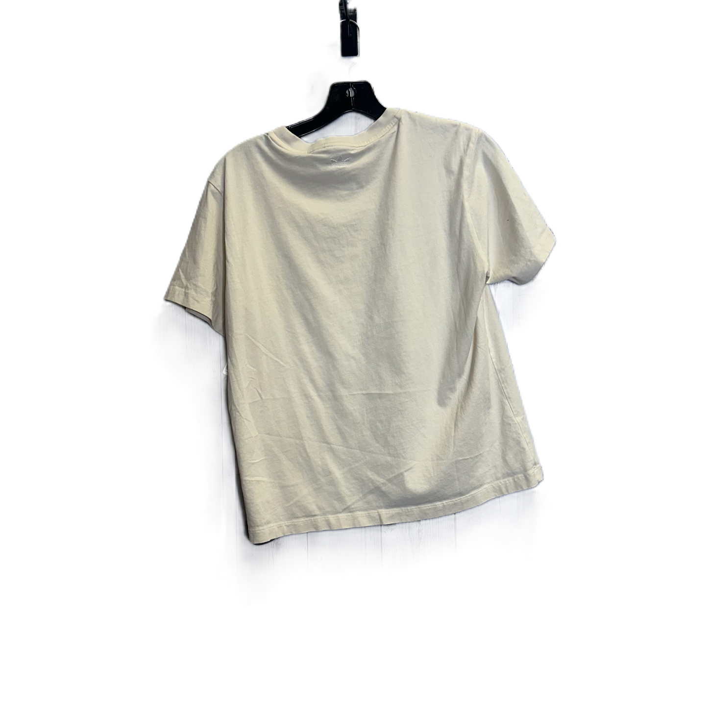 Cream Athletic Top Short Sleeve By Adidas, Size: M