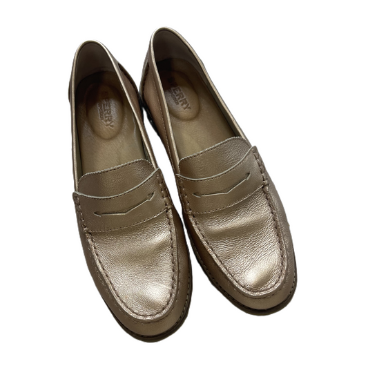 Rose Gold Shoes Flats By Sperry, Size: 8.5