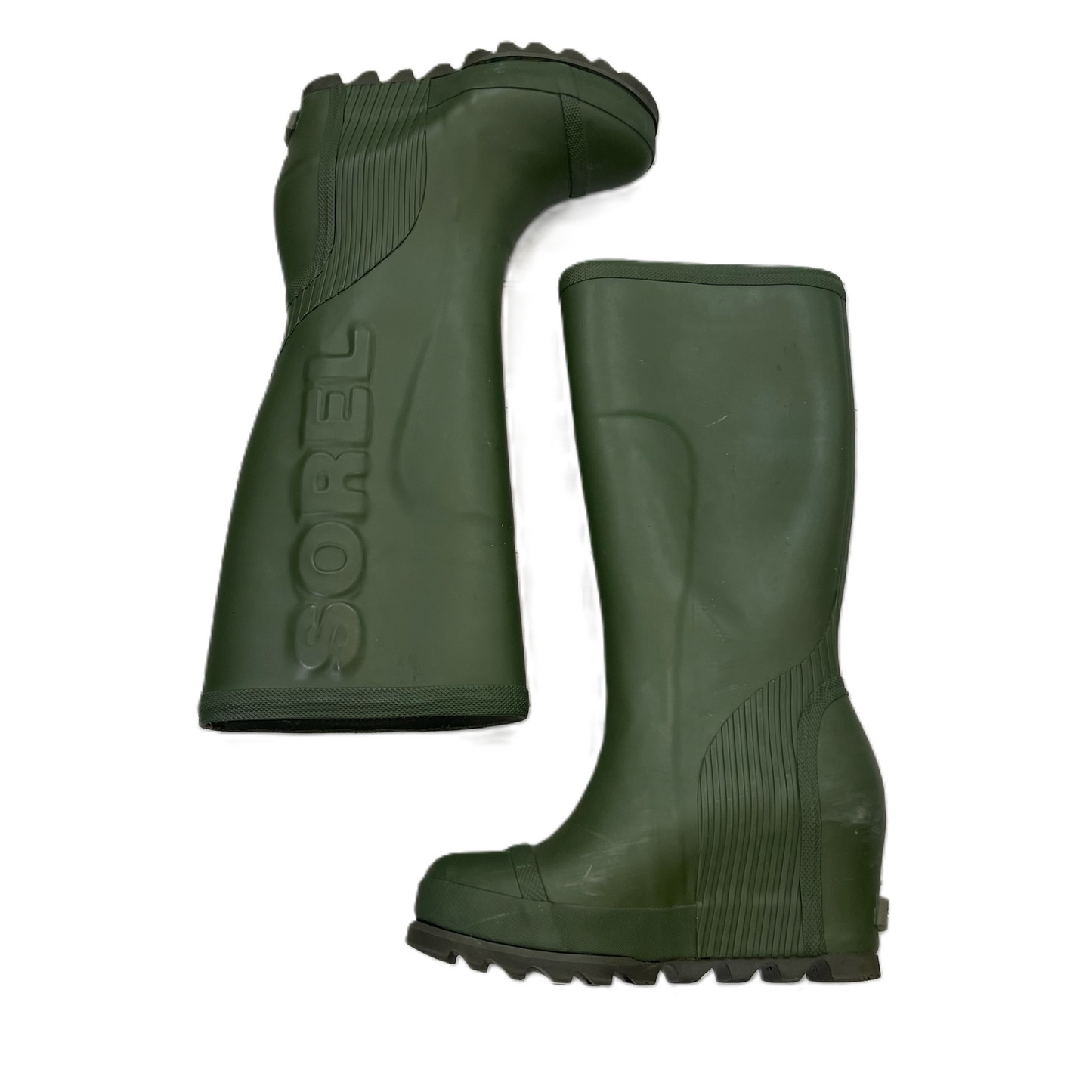 Boots Rain By Sorel In Green, Size: 5