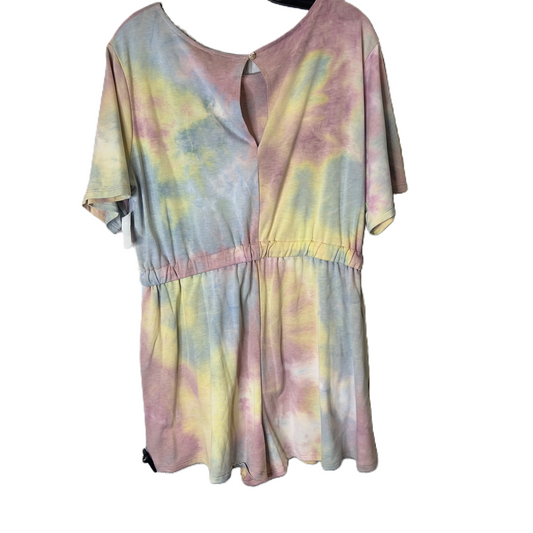 Tie Dye Print Romper By Clothes Mentor, Size: Xl