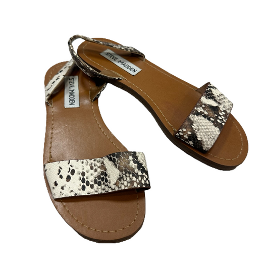 Snakeskin Print Sandals Heels Platform By Steve Madden, Size: 6