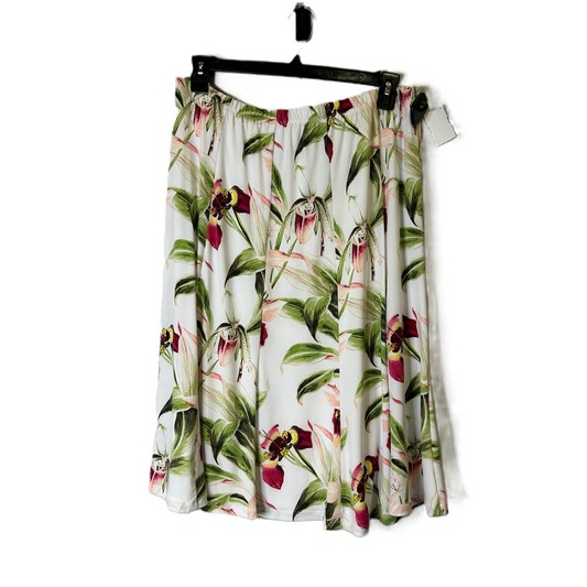 Floral Print Skirt Midi By Allison Daley, Size: 14