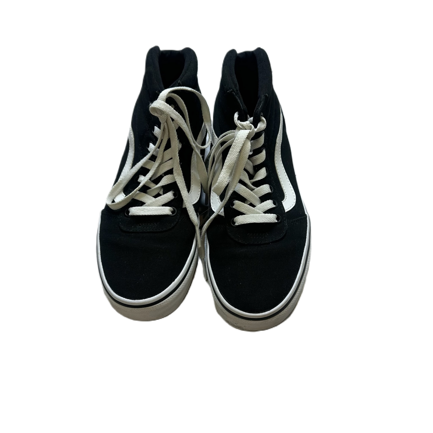 Black Shoes Sneakers By Vans, Size: 8