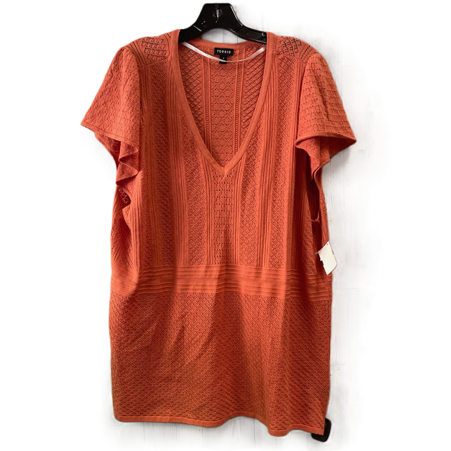 Orange Top Short Sleeve By Torrid, Size: 4x