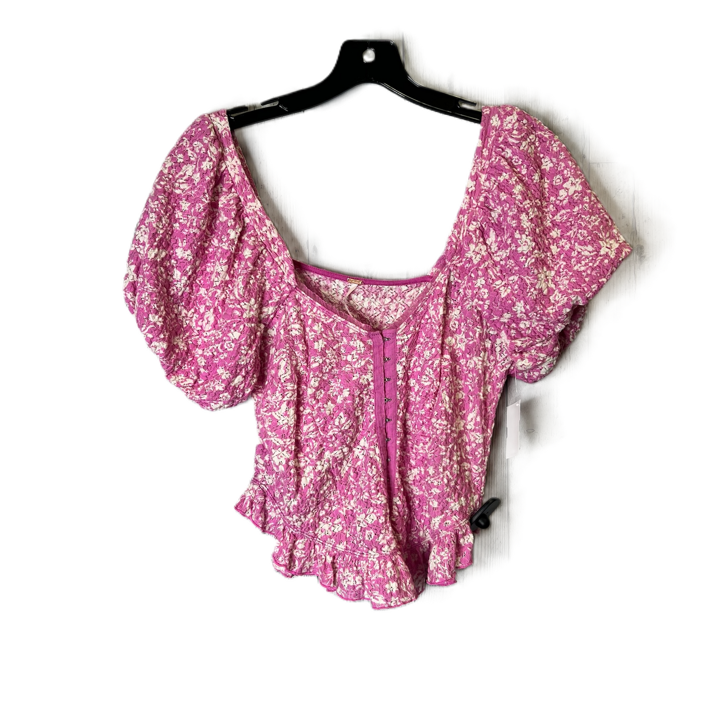 Pink Top Short Sleeve By Free People, Size: M