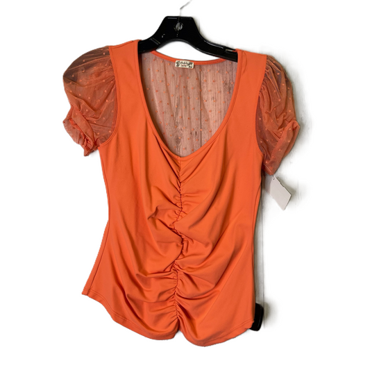 Top Short Sleeve By Free People In Orange, Size: S