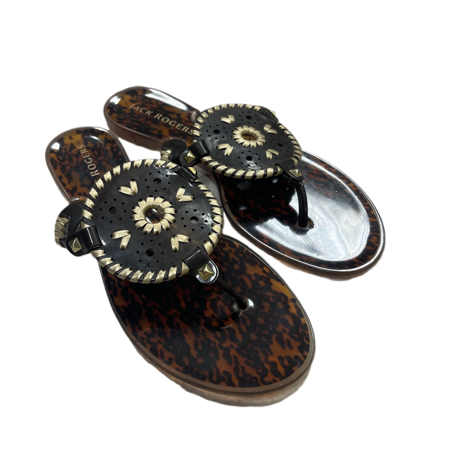 Sandals Flats By Jack Rogers In Animal Print, Size: 9