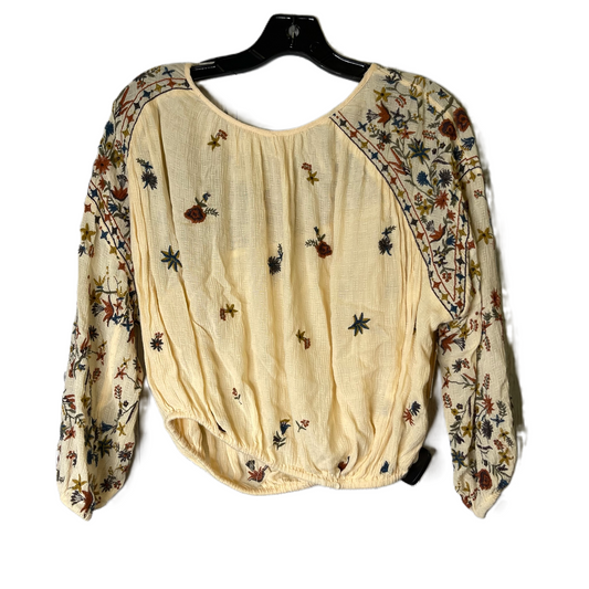 Top Long Sleeve By Free People In Cream, Size: S