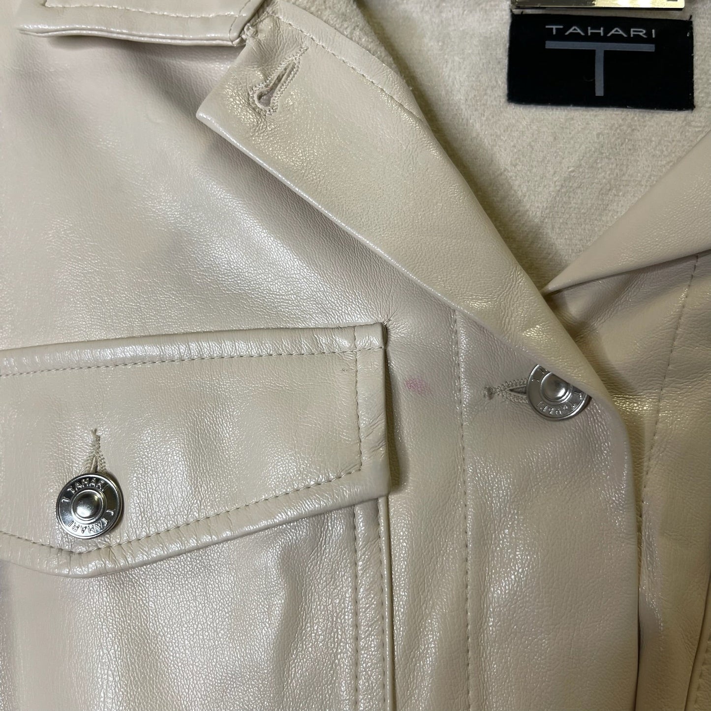 Jacket Shirt By T Tahari In Cream, Size: S