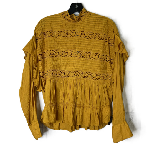 Top Long Sleeve By Free People In Yellow, Size: Xs