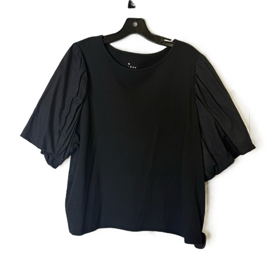 Top Short Sleeve By A New Day In Black, Size: 1x