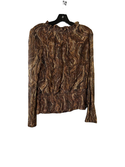 Top Long Sleeve By Joie In Bronze, Size: Xl