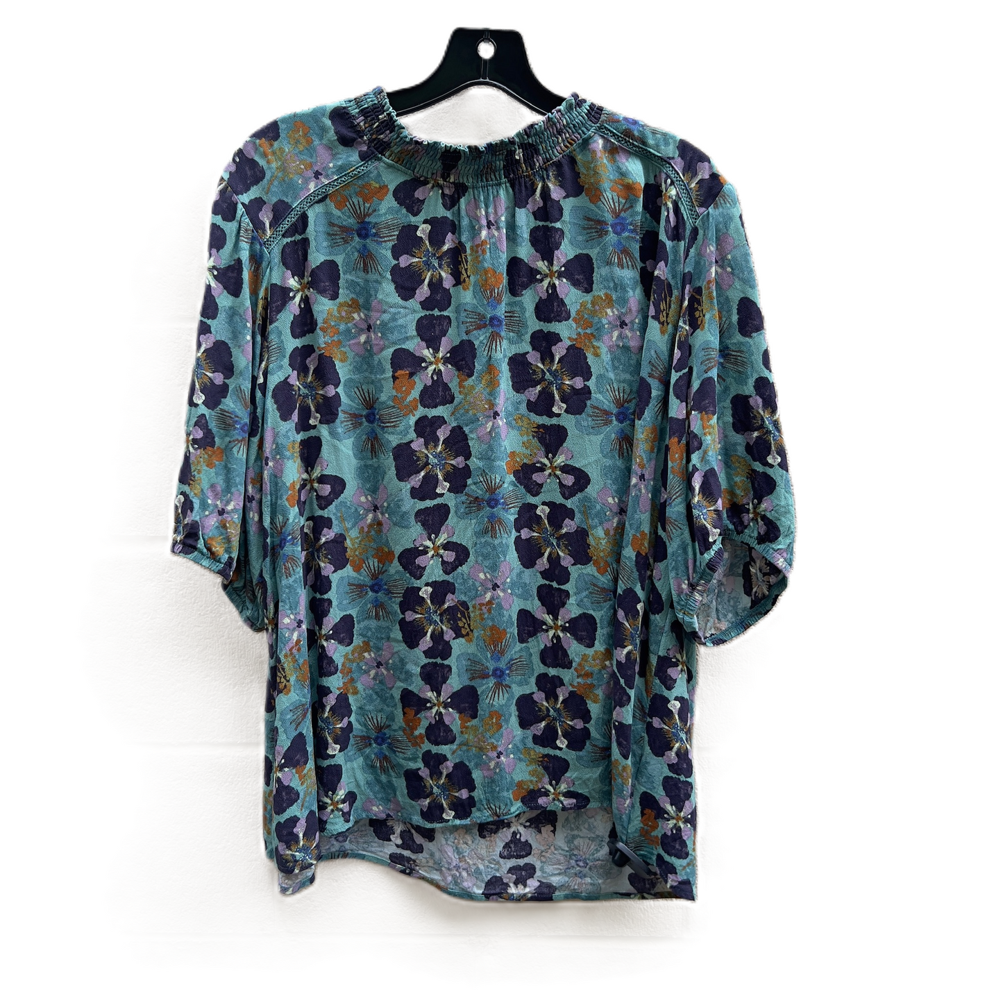 Top Short Sleeve By Knox Rose In Teal, Size: 1x