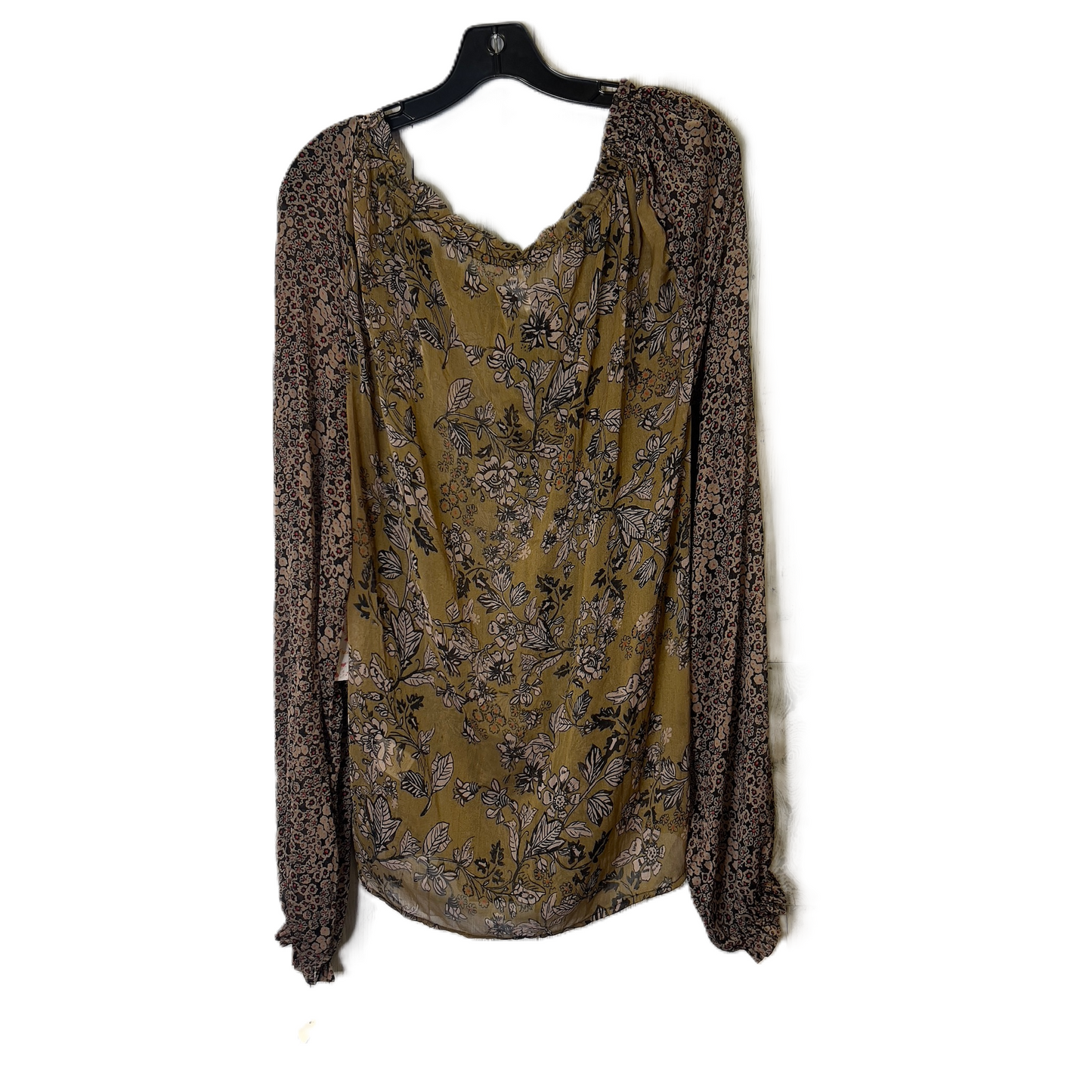 Top Long Sleeve By Free People In Brown, Size: L