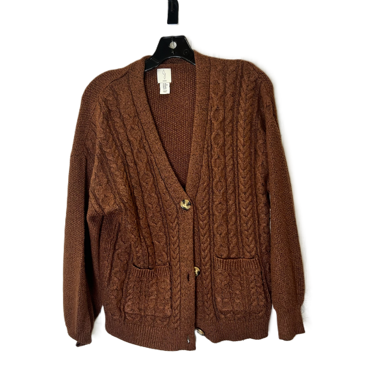 Sweater Cardigan By Joie In Brown, Size: M