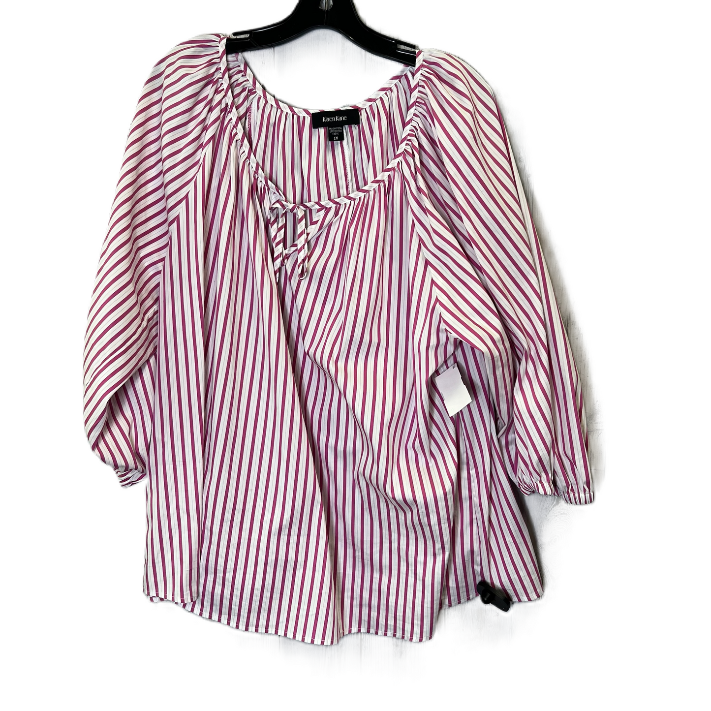 Top Long Sleeve By Karen Kane In Pink, Size: 1x