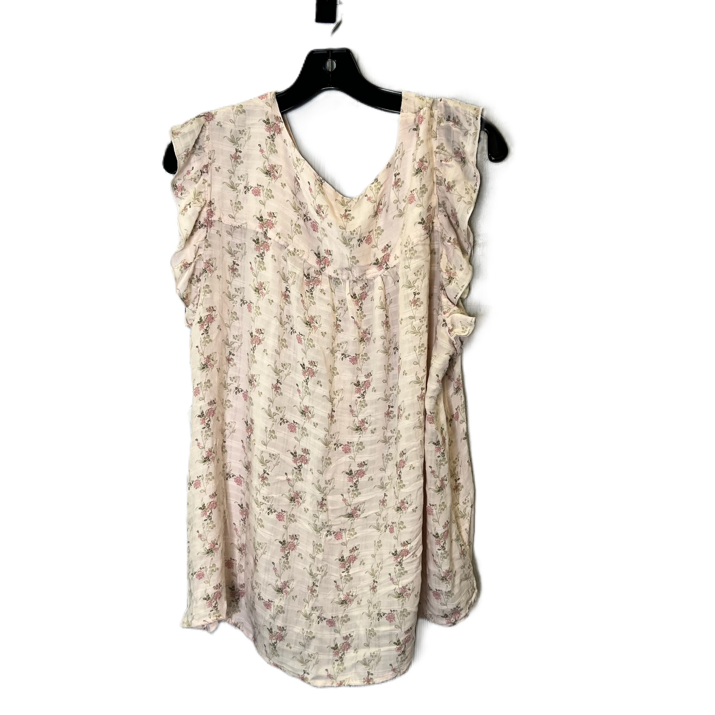 Top Sleeveless By Como Vintage In Pink, Size: 1x