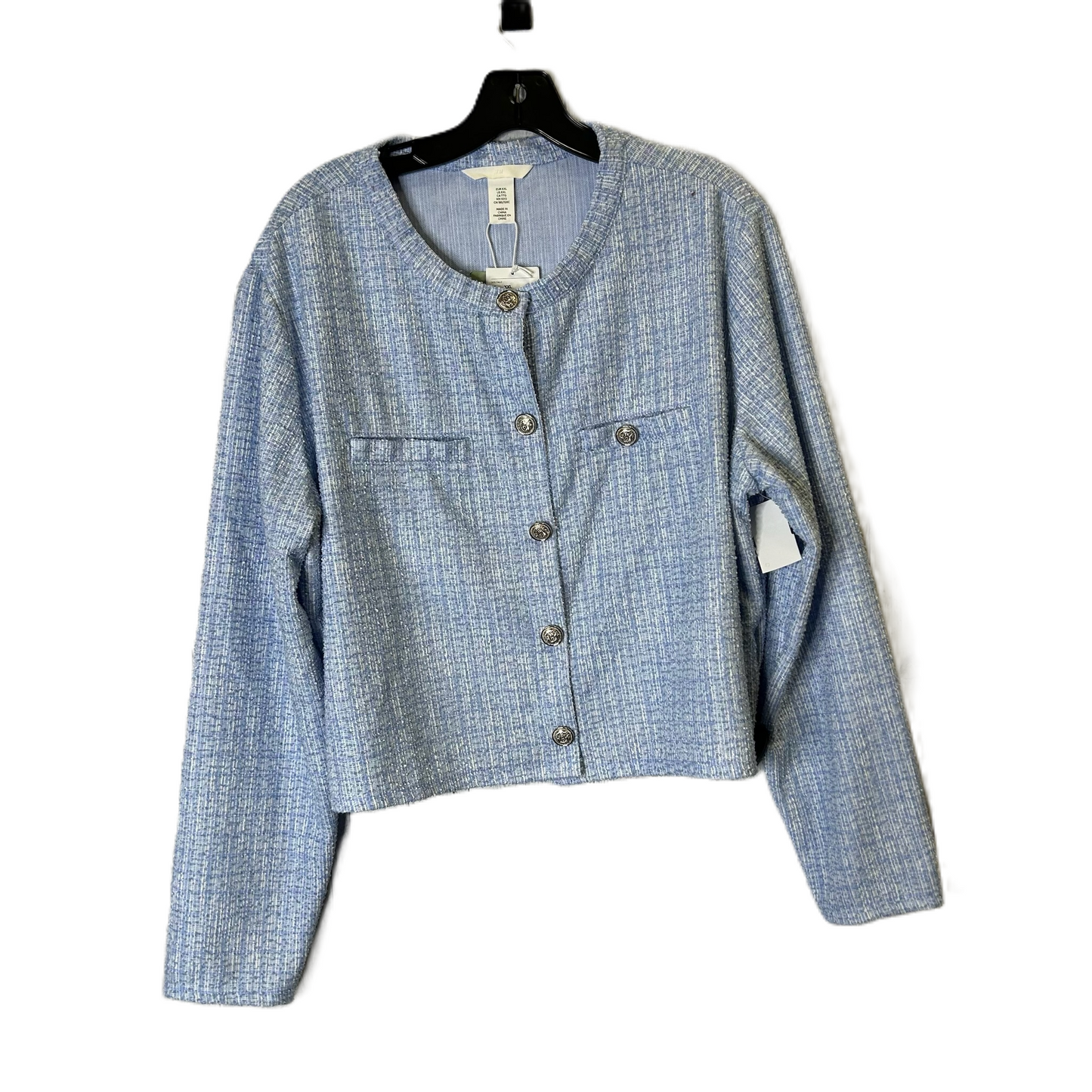 Cardigan By H&m In Blue, Size: Xxl