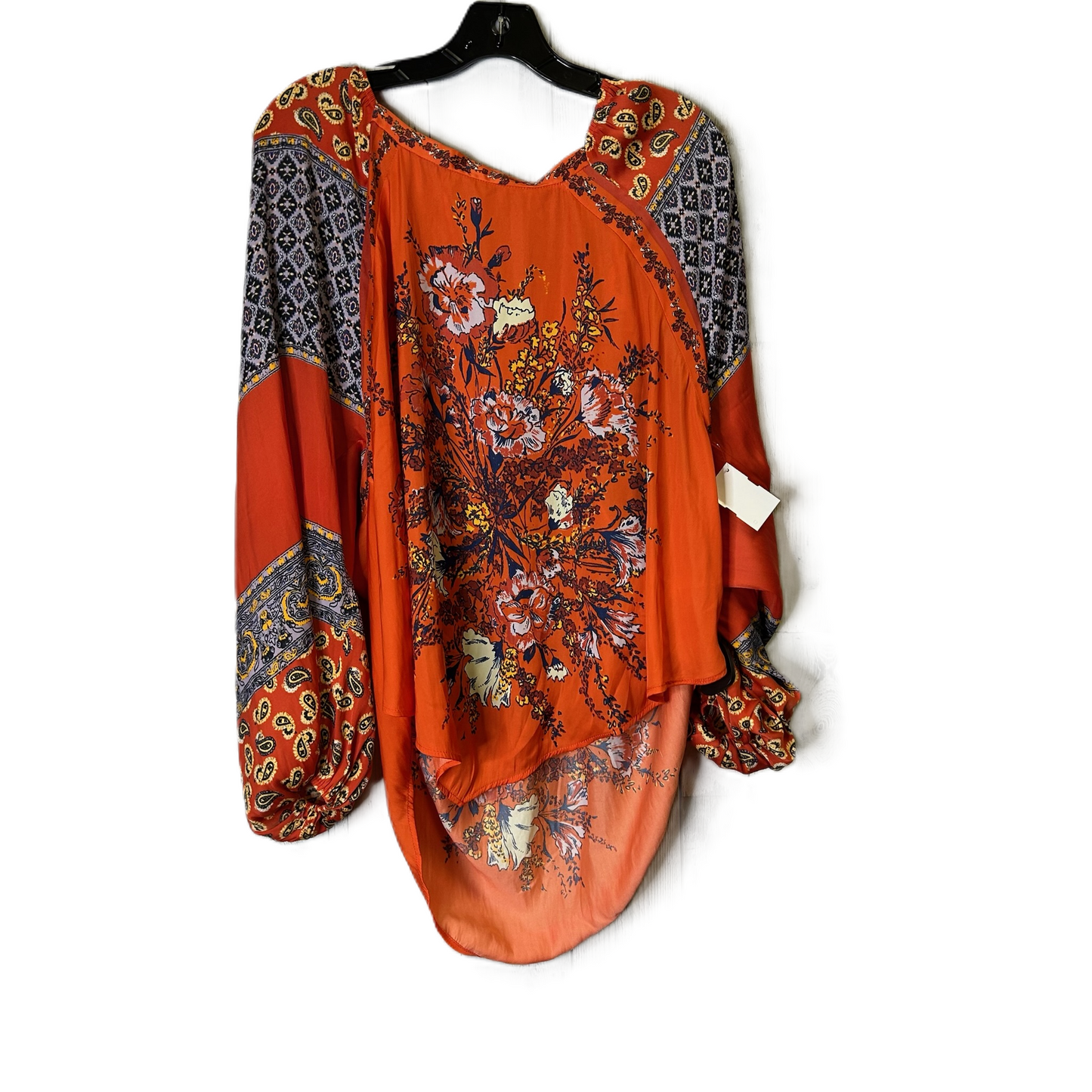 Top Long Sleeve By Free People In Orange, Size: M