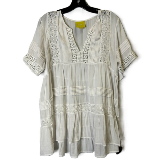 Top Short Sleeve By Maeve In White, Size: M