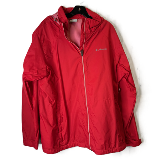 Coat Raincoat By Columbia In Red, Size: 3x