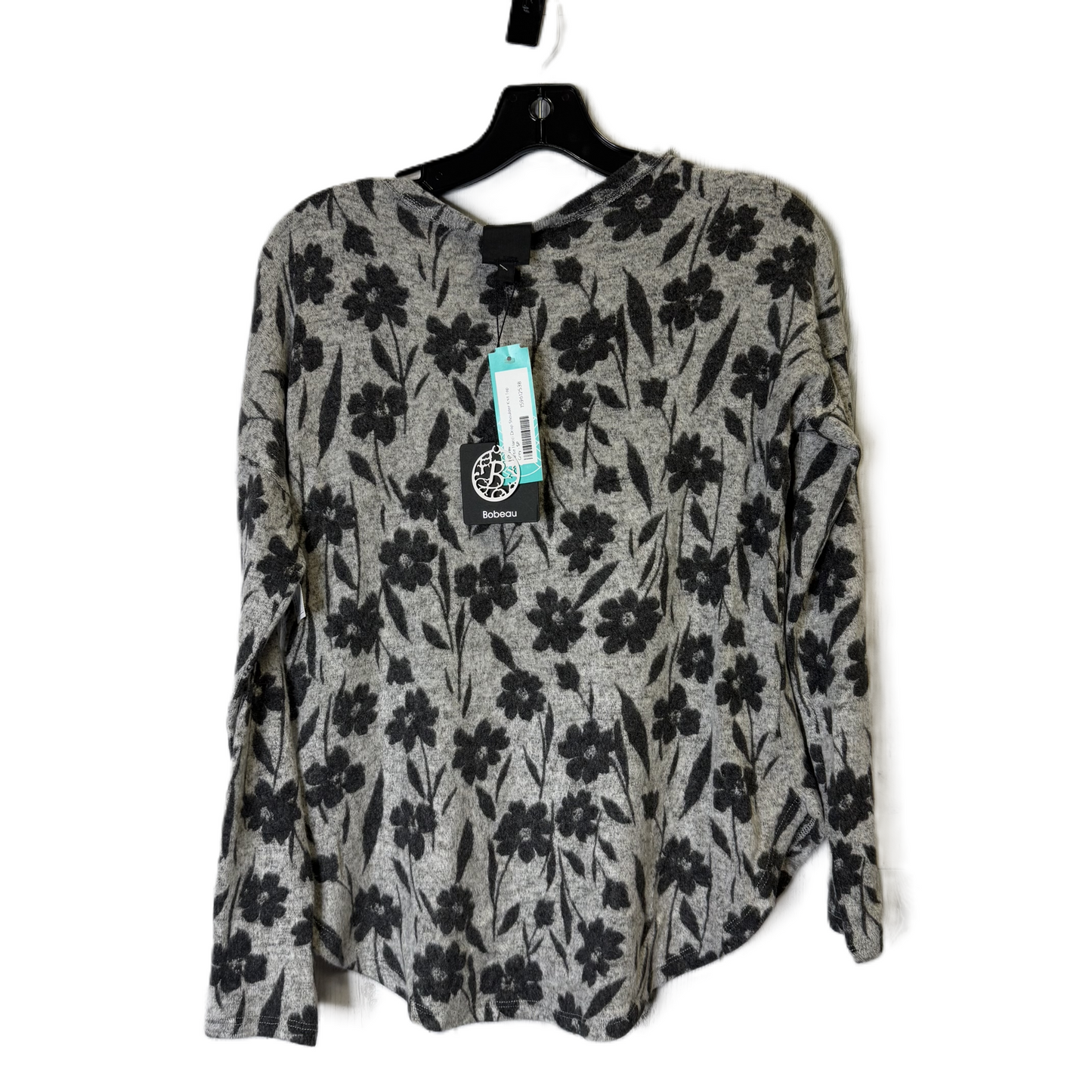 Top Long Sleeve By Bobeau In Grey, Size: Sp