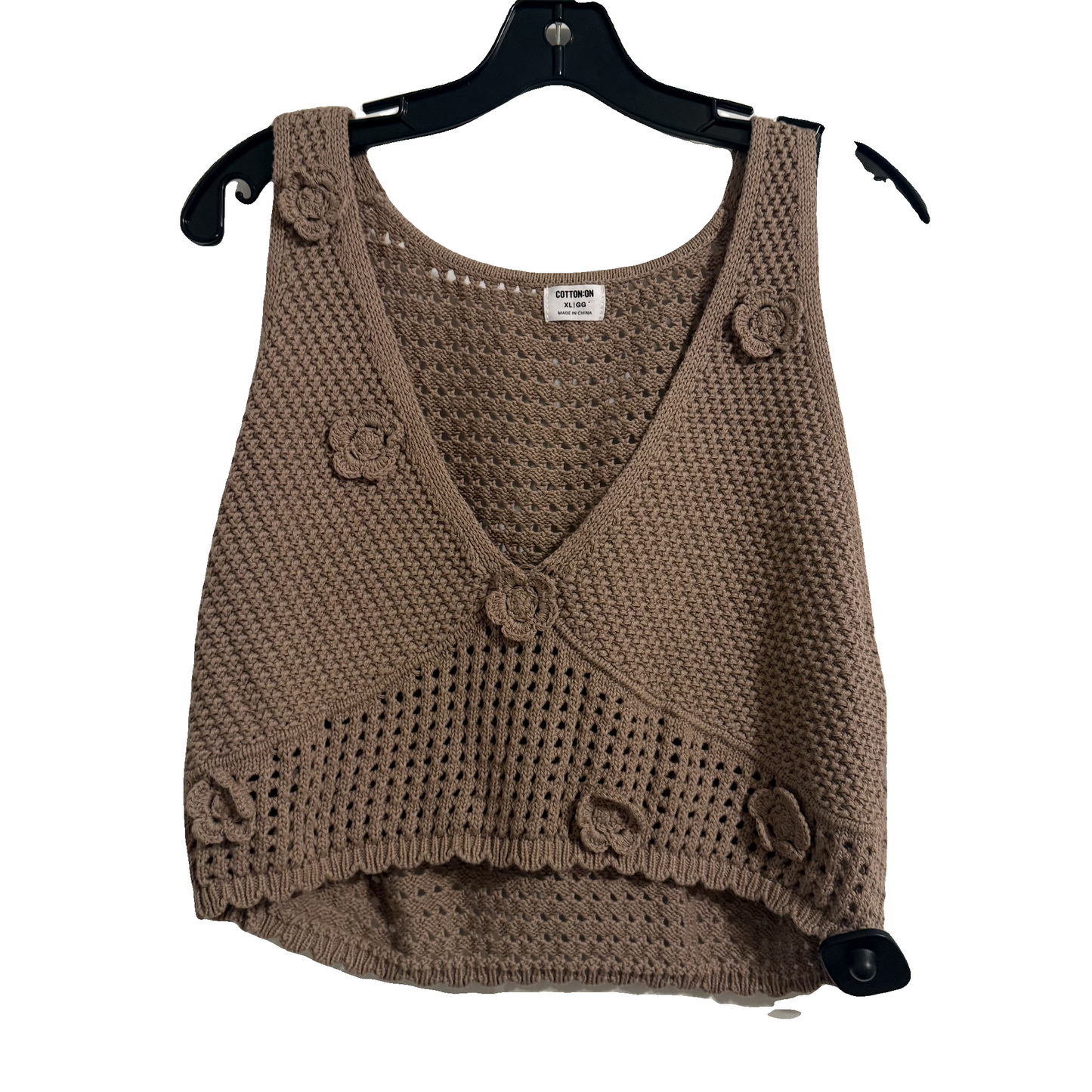 Top Sleeveless By Cotton On In Brown, Size: Xl