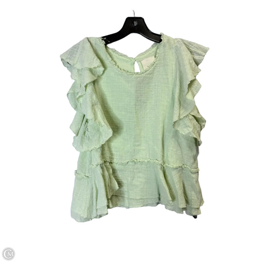 Top Sleeveless By Maeve In Green, Size: L